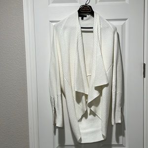 Banana Republic Women's White Open Front Sweater XL